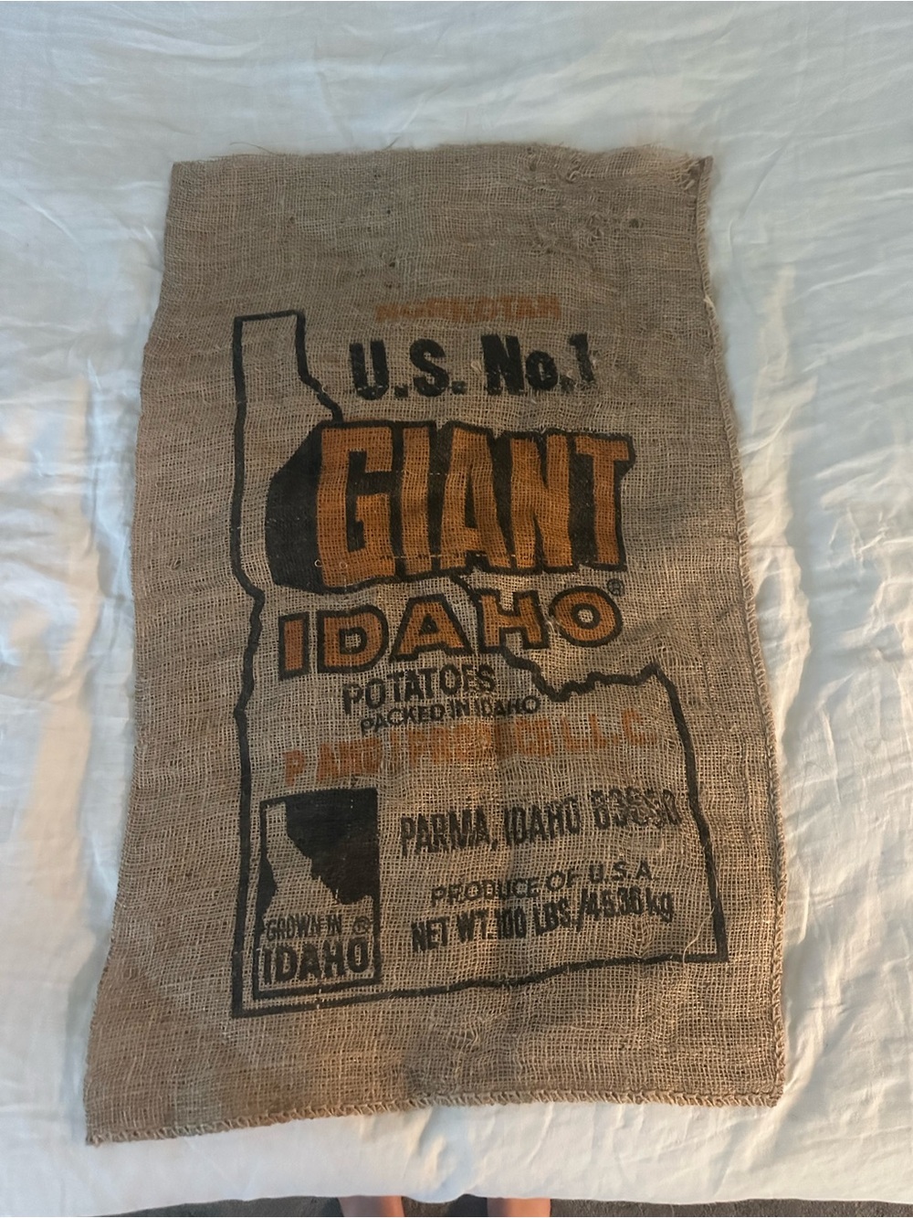 Vintage Idaho Burlap Potato Sack